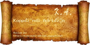 Koppándi Adrián névjegykártya