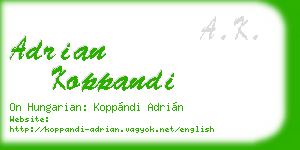 adrian koppandi business card