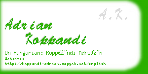 adrian koppandi business card